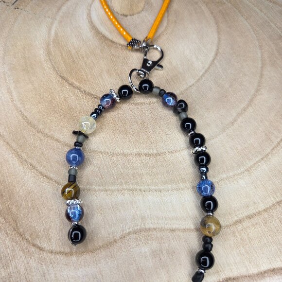Gemstone Car Mirror Chain | Citrine, Blue Aventurine, Amazonite & Tiger Eye - Picture 2 of 3